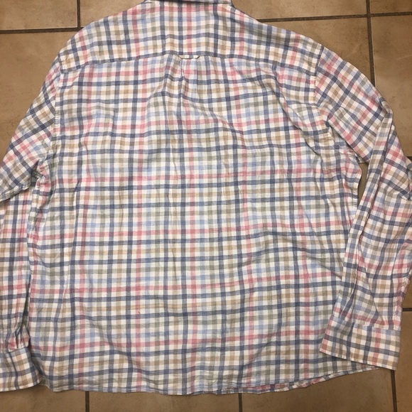 Peter Millar mens XXL long sleeve button shirt checkered plaid - Picture 5 of 6